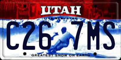 UT license plate C267MS