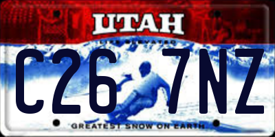 UT license plate C267NZ