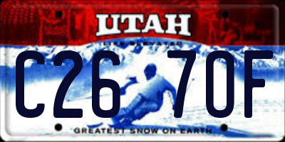 UT license plate C267OF