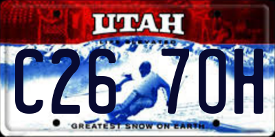 UT license plate C267OH