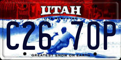 UT license plate C267OP