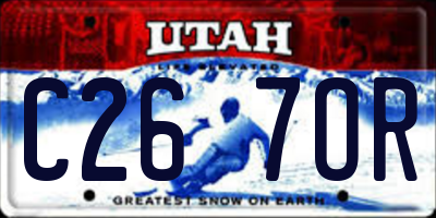 UT license plate C267OR