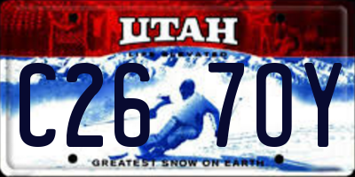 UT license plate C267OY