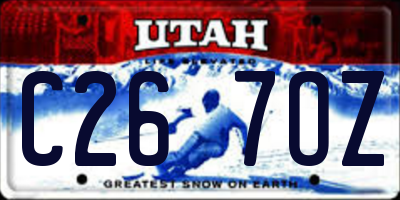 UT license plate C267OZ