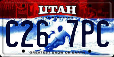 UT license plate C267PC