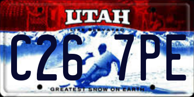 UT license plate C267PE