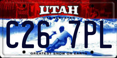 UT license plate C267PL