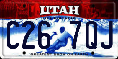 UT license plate C267QJ