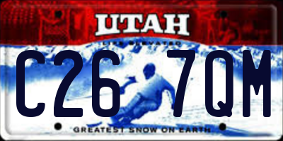 UT license plate C267QM