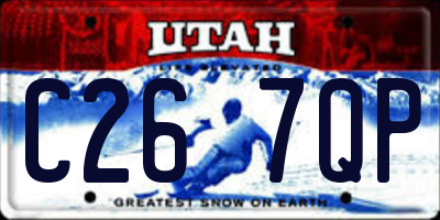 UT license plate C267QP