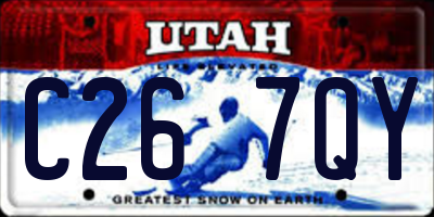UT license plate C267QY