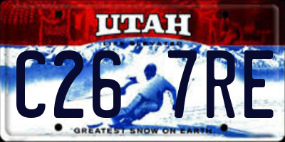 UT license plate C267RE