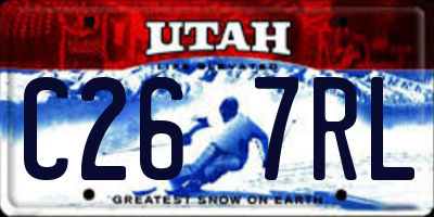 UT license plate C267RL