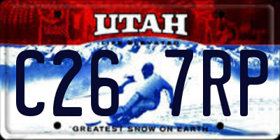 UT license plate C267RP