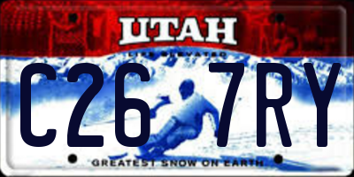UT license plate C267RY