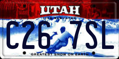 UT license plate C267SL