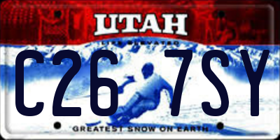 UT license plate C267SY