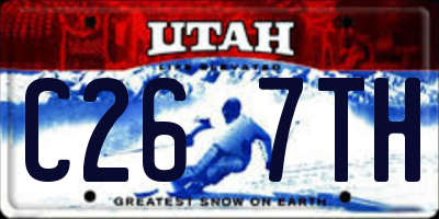 UT license plate C267TH