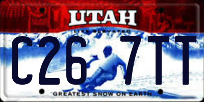 UT license plate C267TT
