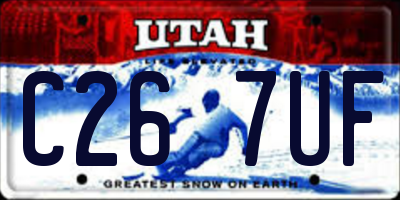 UT license plate C267UF