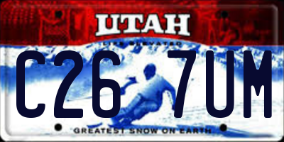 UT license plate C267UM