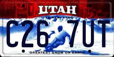 UT license plate C267UT