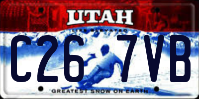 UT license plate C267VB