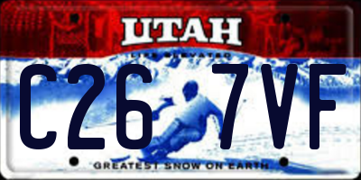 UT license plate C267VF