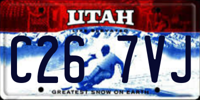 UT license plate C267VJ