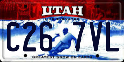 UT license plate C267VL