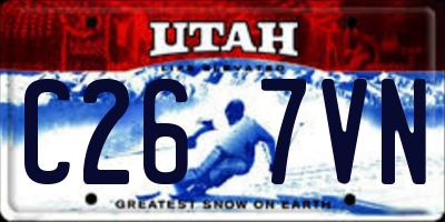 UT license plate C267VN