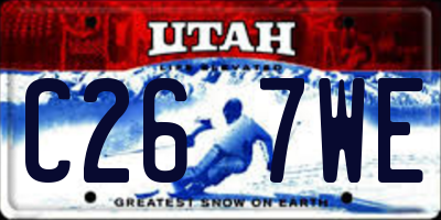 UT license plate C267WE