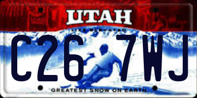 UT license plate C267WJ