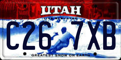 UT license plate C267XB