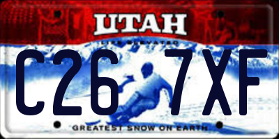 UT license plate C267XF