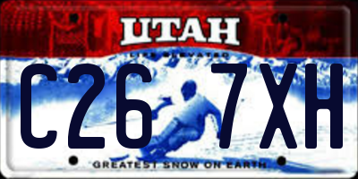 UT license plate C267XH