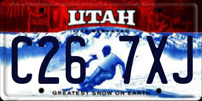 UT license plate C267XJ