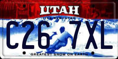 UT license plate C267XL