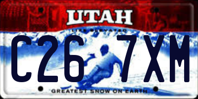 UT license plate C267XM