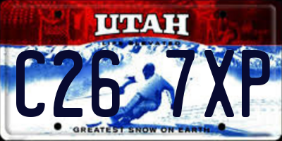 UT license plate C267XP