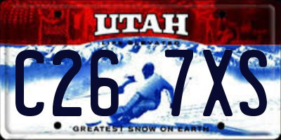 UT license plate C267XS