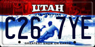 UT license plate C267YE