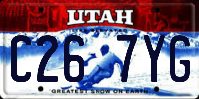 UT license plate C267YG