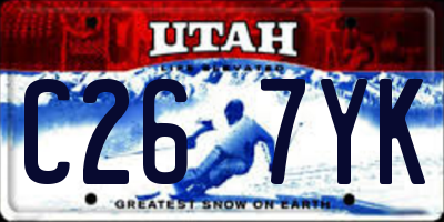 UT license plate C267YK