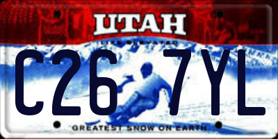 UT license plate C267YL