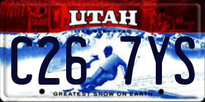 UT license plate C267YS