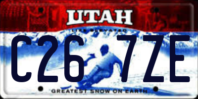 UT license plate C267ZE