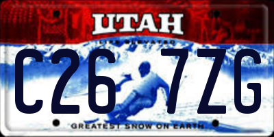 UT license plate C267ZG