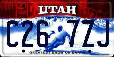 UT license plate C267ZJ