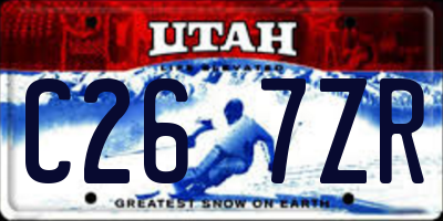UT license plate C267ZR